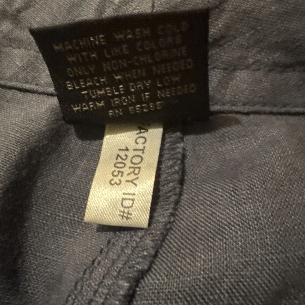 Express 💯 Linen Pants Men’s M (34x32) Blue Drawstring Button Fly Y2K Resort